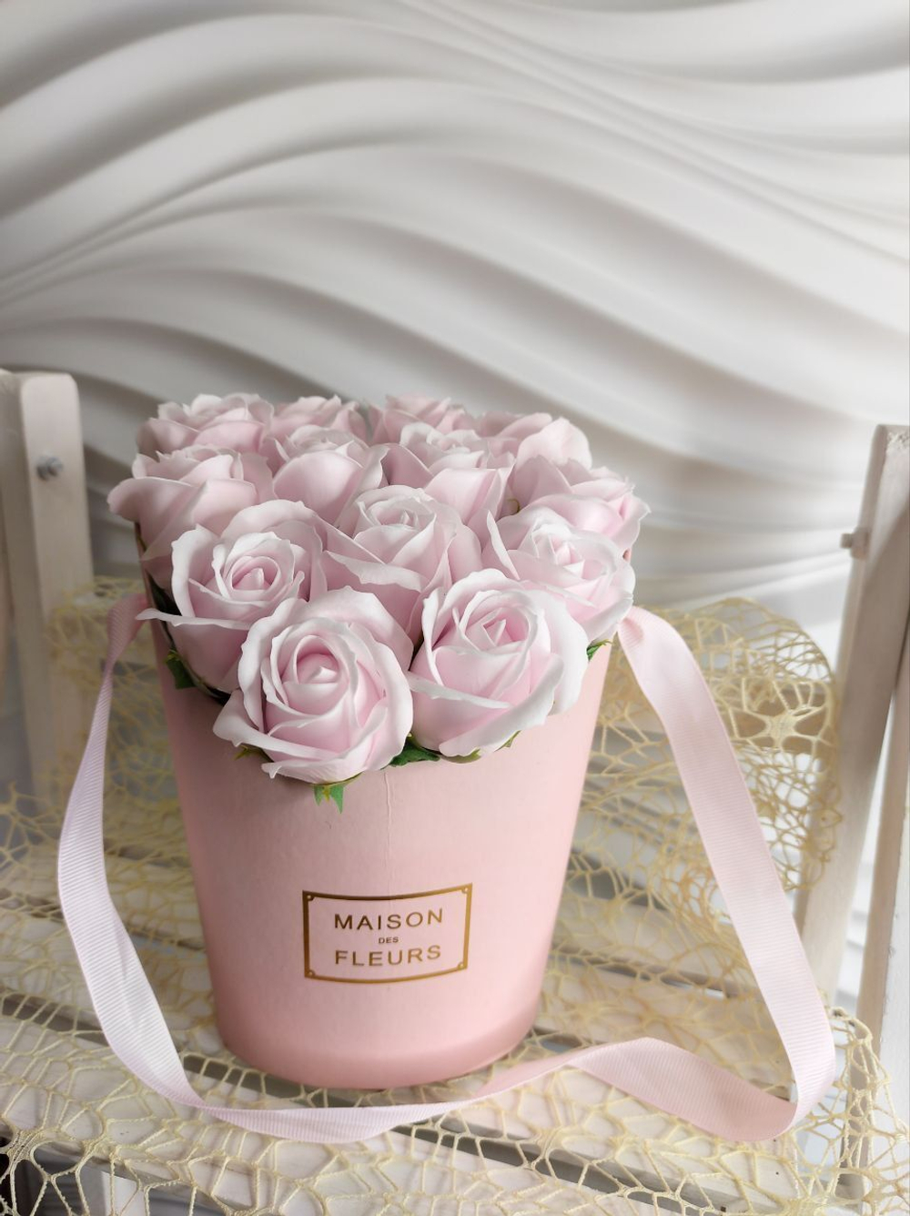 Мини букет из 3 мыльных роз на 14 февраля, 8 марта