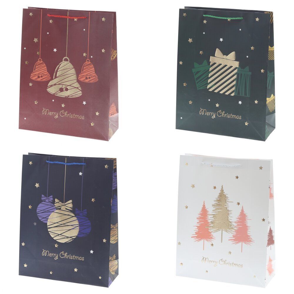 GAEM Пакет подарочный (бумага 210г/м2, блок 12шт), L31 W12 H40 см, 4в.