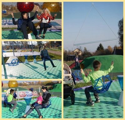 Качели гнезда Ø 100 высотой 300 см, диаметр крепления на трубу 76 мм