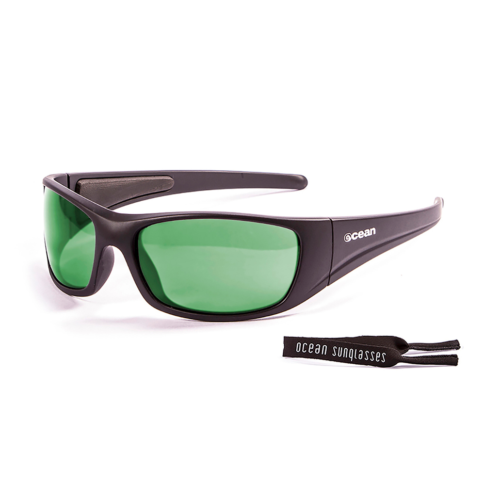 Спортивные очки OCEAN Bermuda Matt Black / Revo Green Polarized lenses