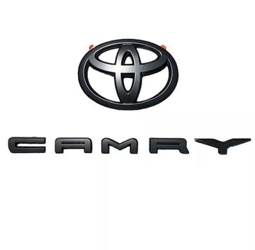 Комплект чёрных эмблем крышки багажника Toyota Camry 2018-2023
