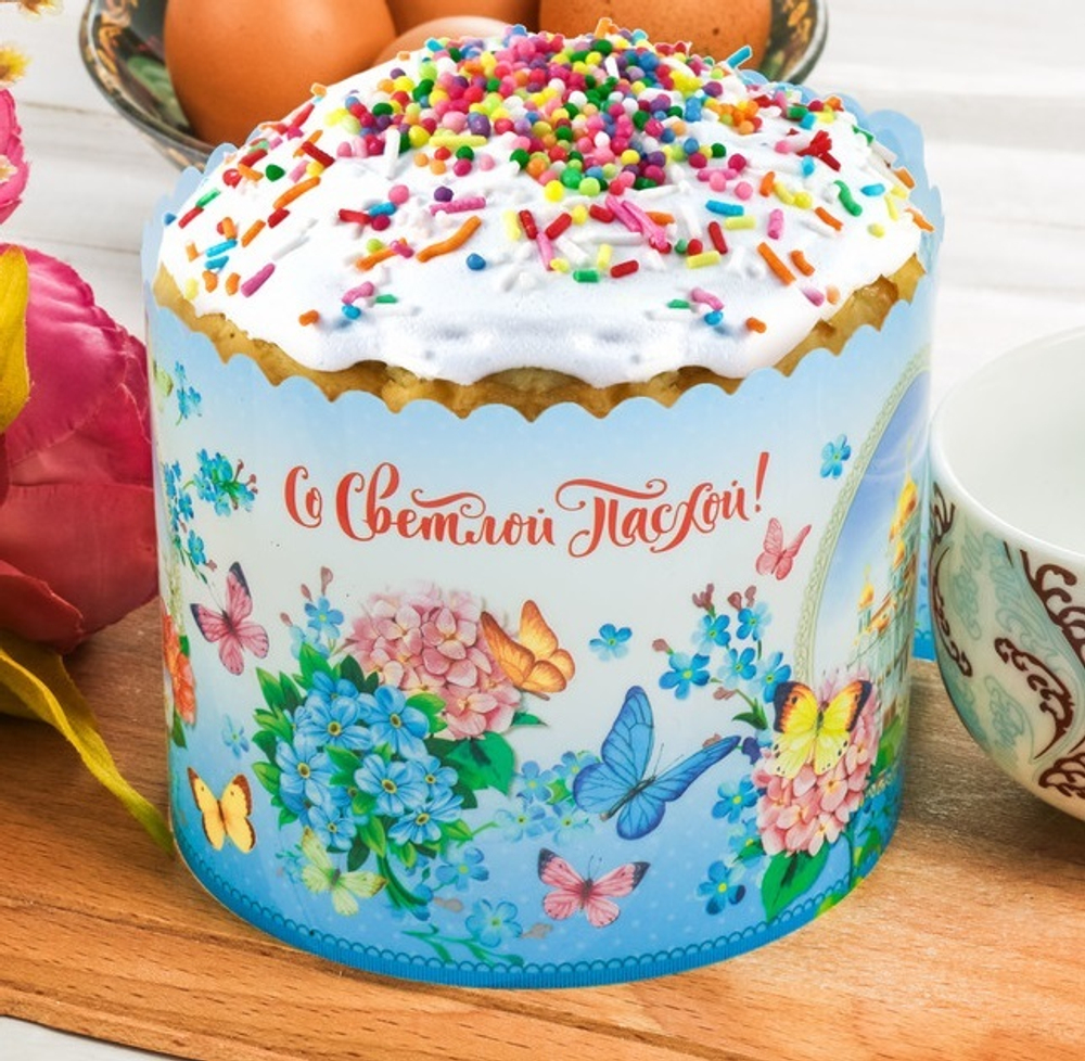 Ободок для пасхального кулича Бабочки, 41,6*10 см