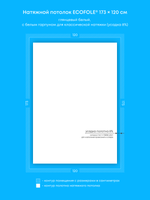 Натяжные потолки: 4.6 м2, 2.1 м2