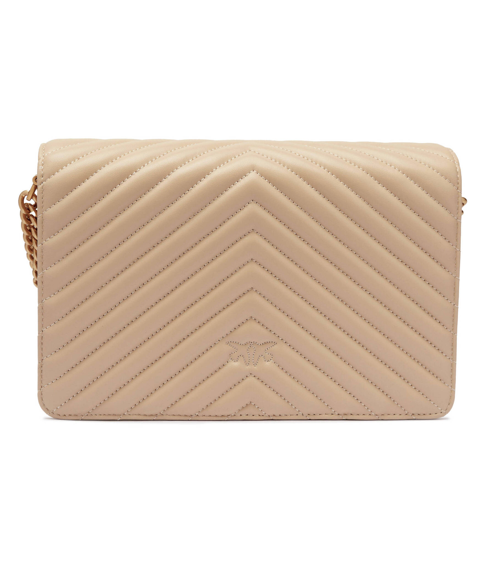 Skórzana наплечная сумка LOVE CLICK CLASSIC SHEEP NAPPA Pinko - бежевый(100063 A0GK)