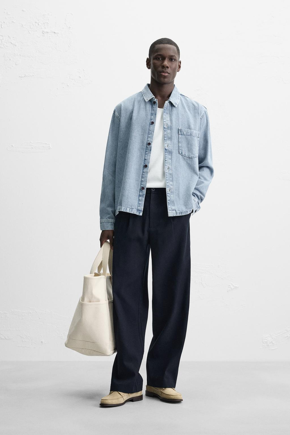 Джинсовая рубашка boxy fit
