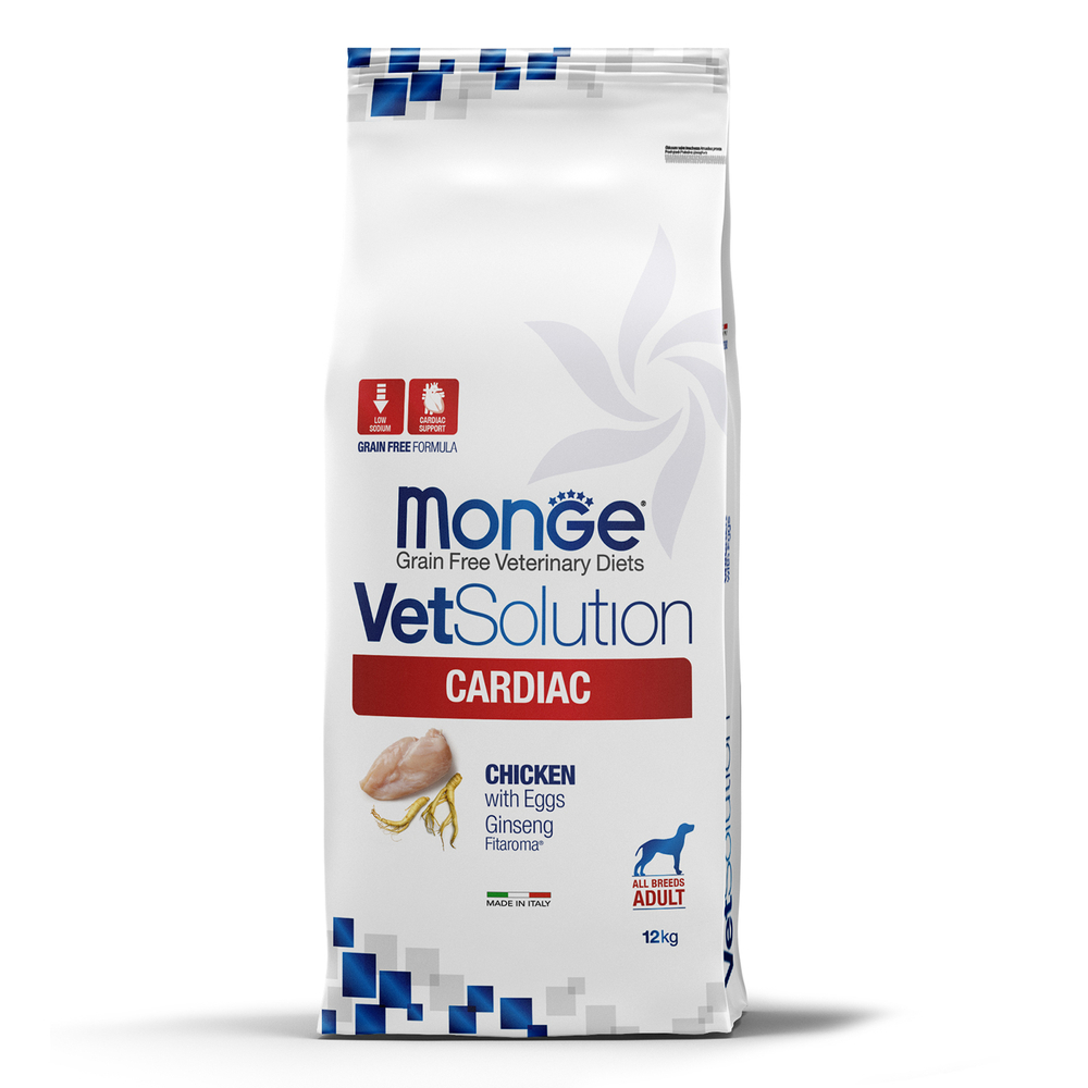 Корм для собак диетический Monge VetSolution Dog Cardiac Кардиак при заболеваниях сердца 12 кг