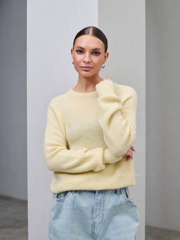 Желтый джемпер из шерсти альпаки
