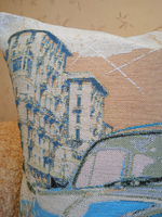 Декоративный гобеленовый чехол для интерьерной подушки Жук 38*38