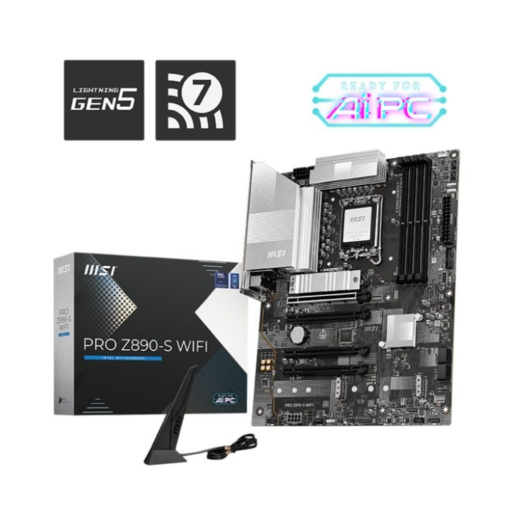 Материнская плата MSI PRO Z890-S WIFI, LGA1851, DDR5, ATX
