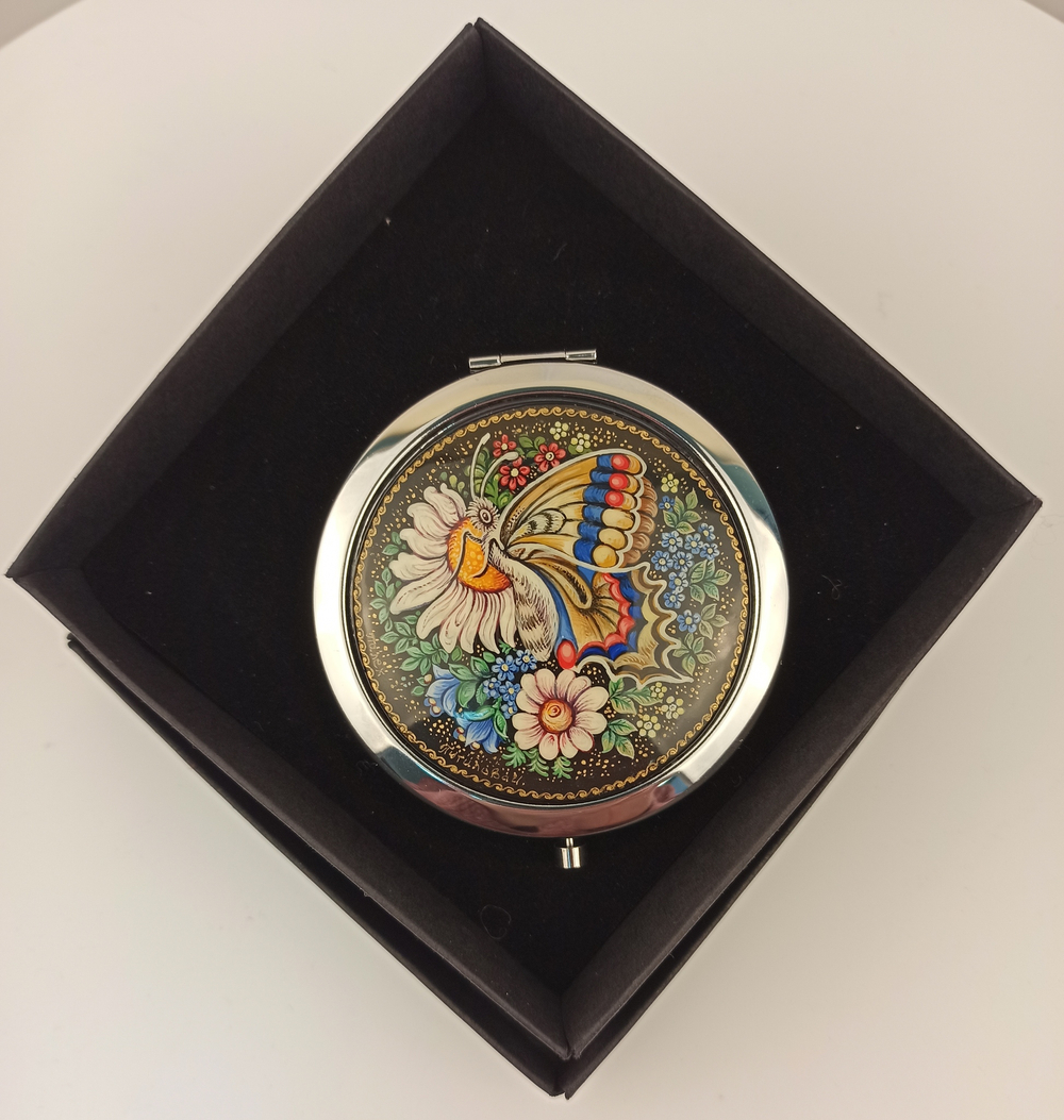 Ручное зеркало "Бабочка"   (худ. Путилова)