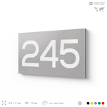 Номер на дверь 245, табличка на дверь для офиса, квартиры, кабинета, аудитории, склада, голубой 120х70 мм, Айдентика Технолоджи