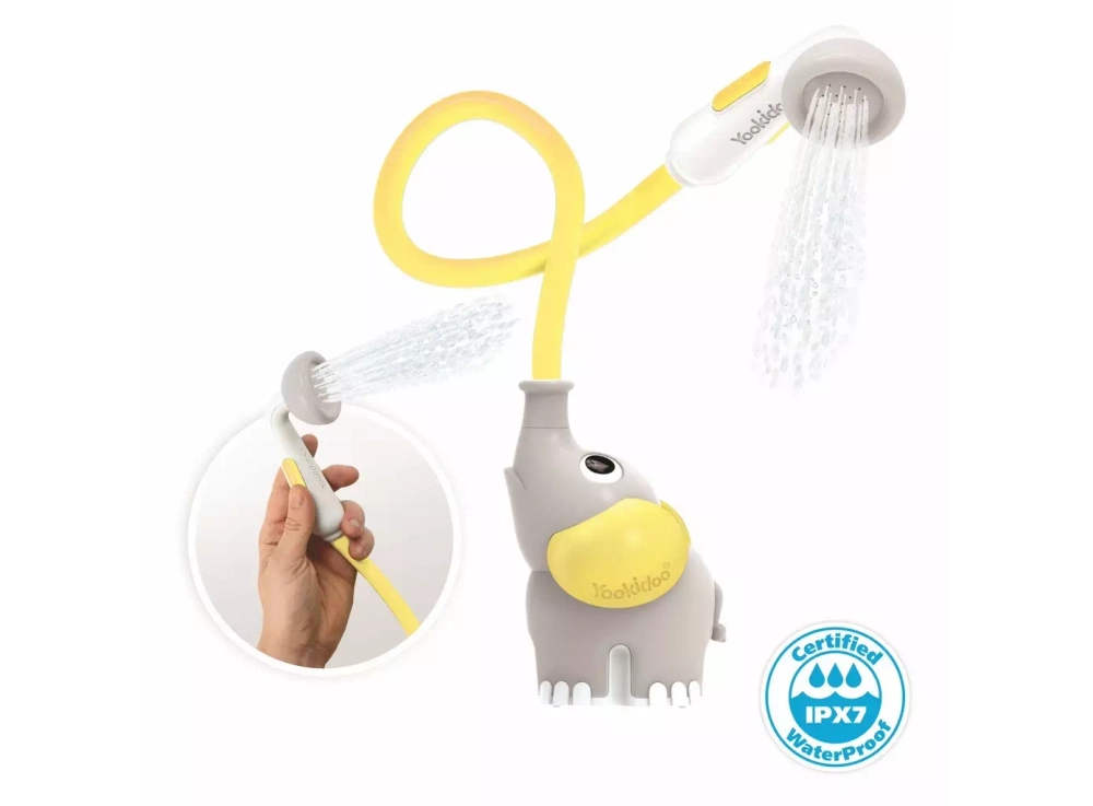 Игрушка для ванны Yookidoo душ «Слоненок»; серый с желтым
