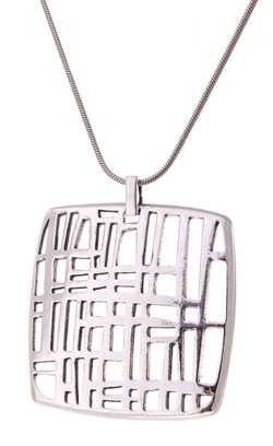 "Портинда" подвеска в серебряном покрытии из коллекции "Витраж" от Jenavi  с замком карабин