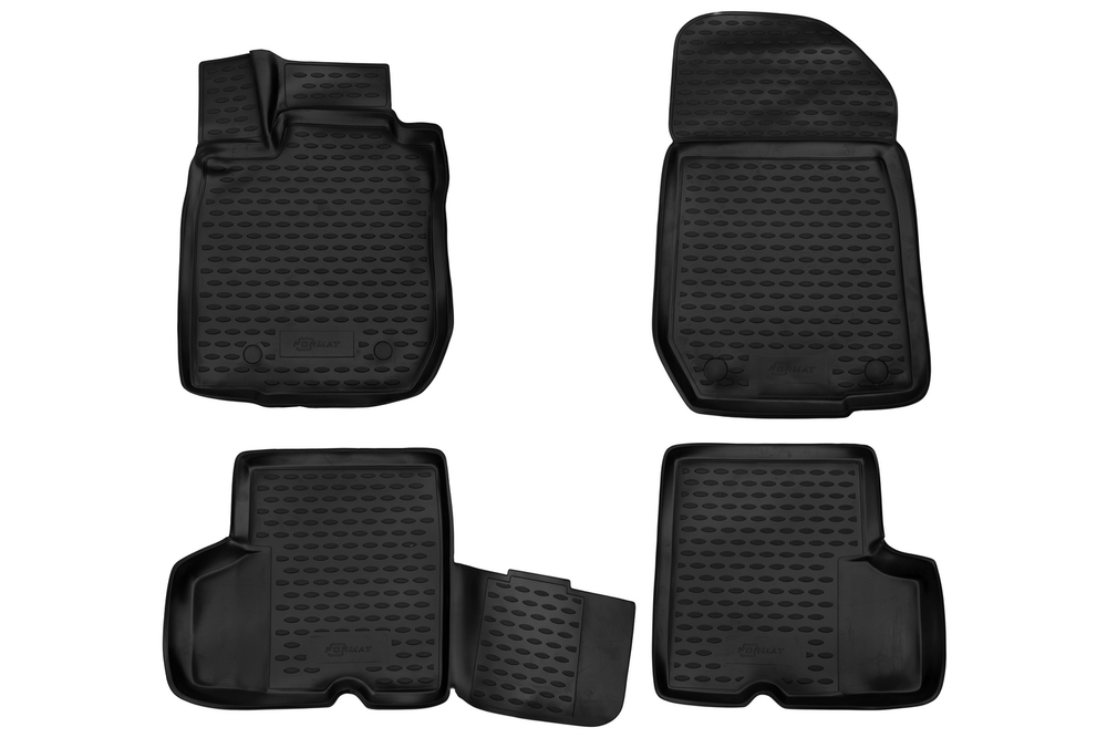 Коврики в салон для RENAULT Logan 2004-2009, 2010-, 4 шт. (Повышенная устойчивость, повышенная износостойкость) арт.FORMAT.3D.41.05.210K