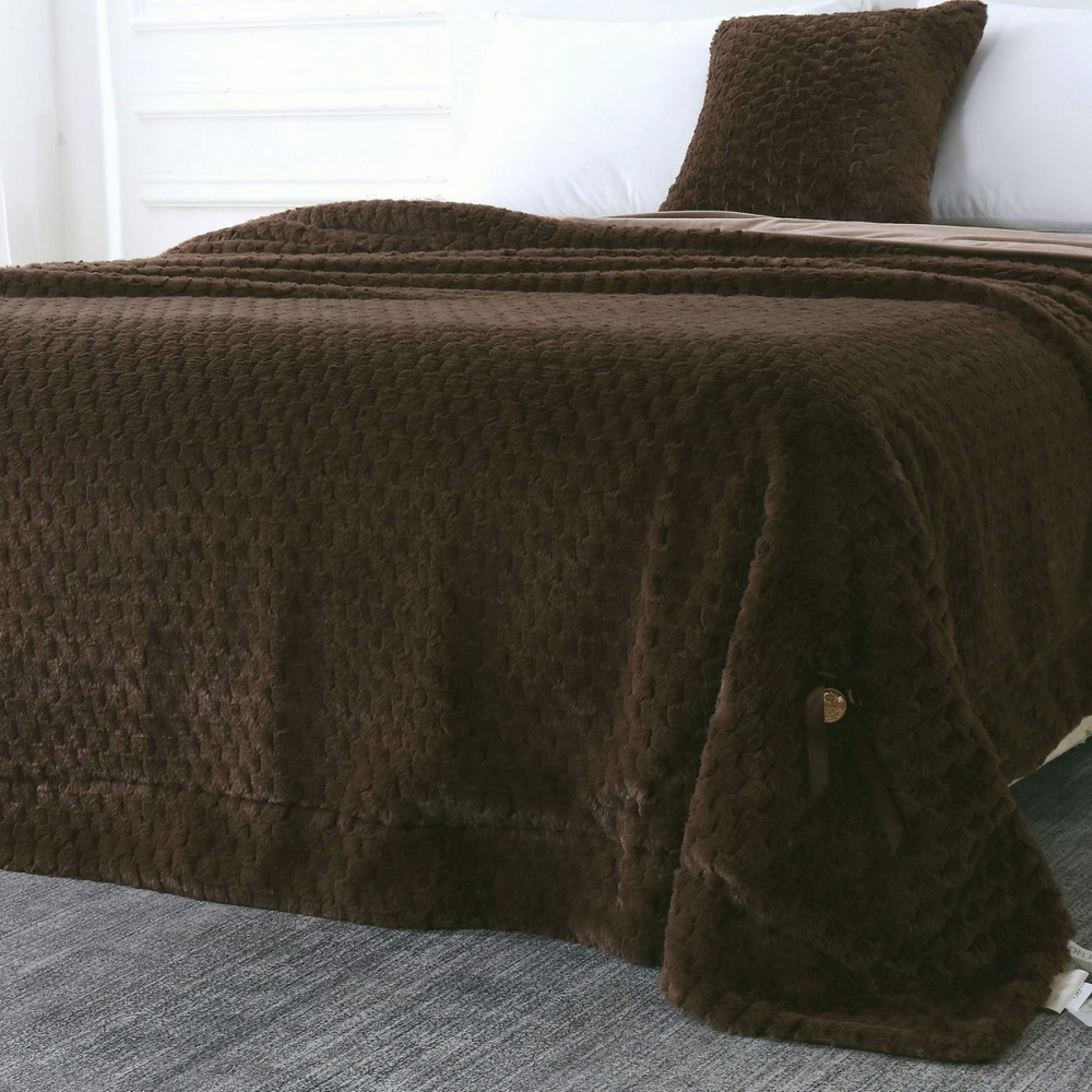 Плед 220х240 Sofi De MarkO Аврил коричневый