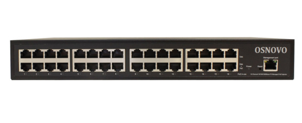 Инжектор PoE OSNOVO Midspan-16/250RGM