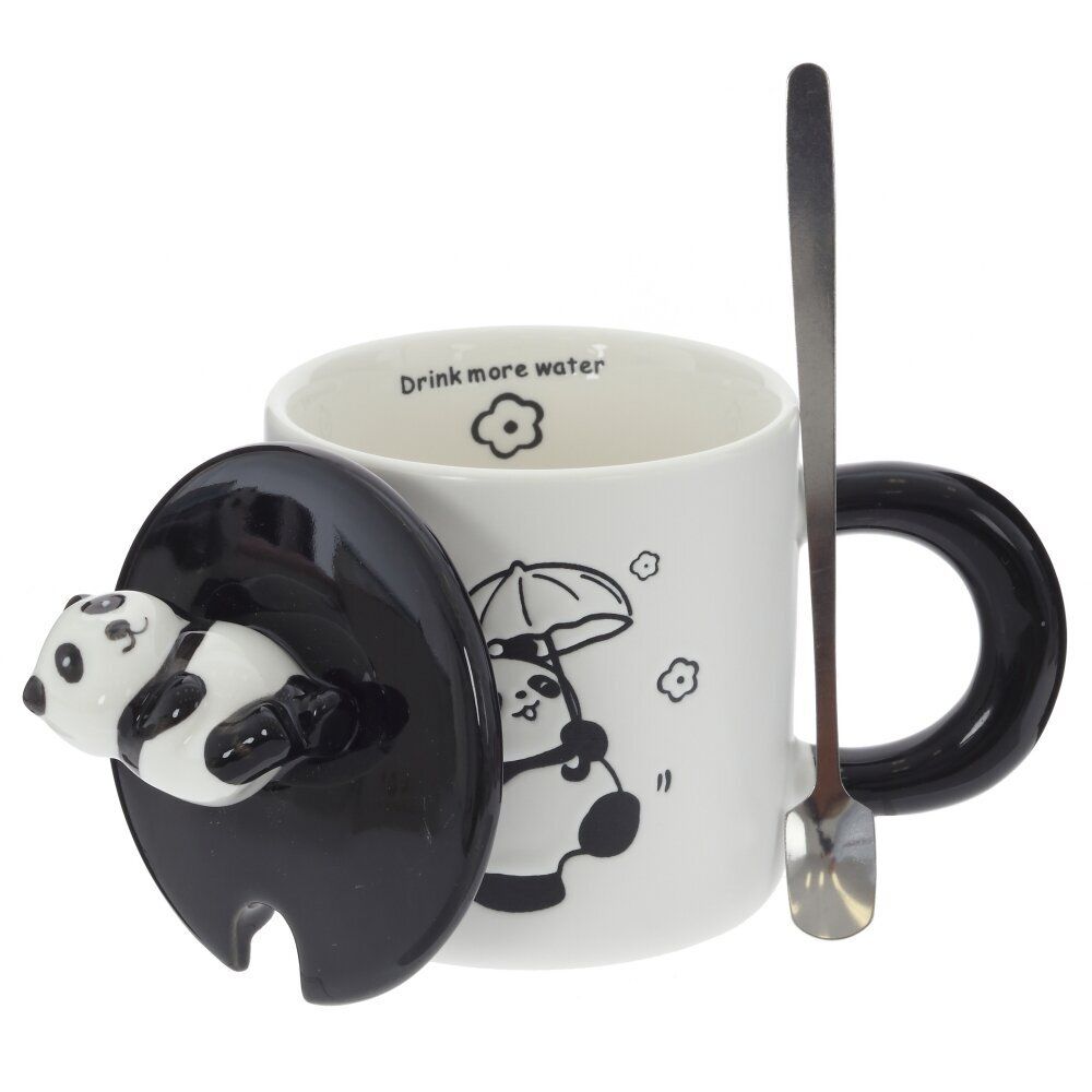 GAEM Кружка с крышкой и ложкой, 350 мл, L13 W9 H13 см