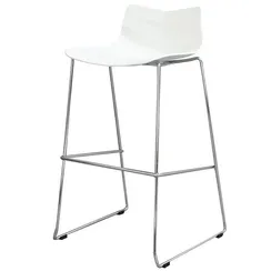 Барный стул Leaf белый