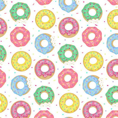 Разноцветные пончики с глазурью