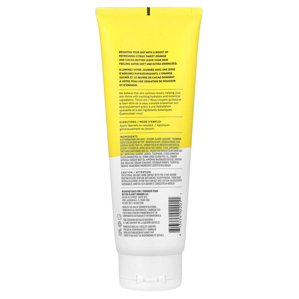 ACURE, осветляющий лосьон для тела, сладкий апельсин и какао-масло, 236 мл (8 жидк. унций)