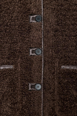 ZARA ДВУСТОРОННЕЕ ПАЛЬТО, КОРИЧНЕВЫЙ