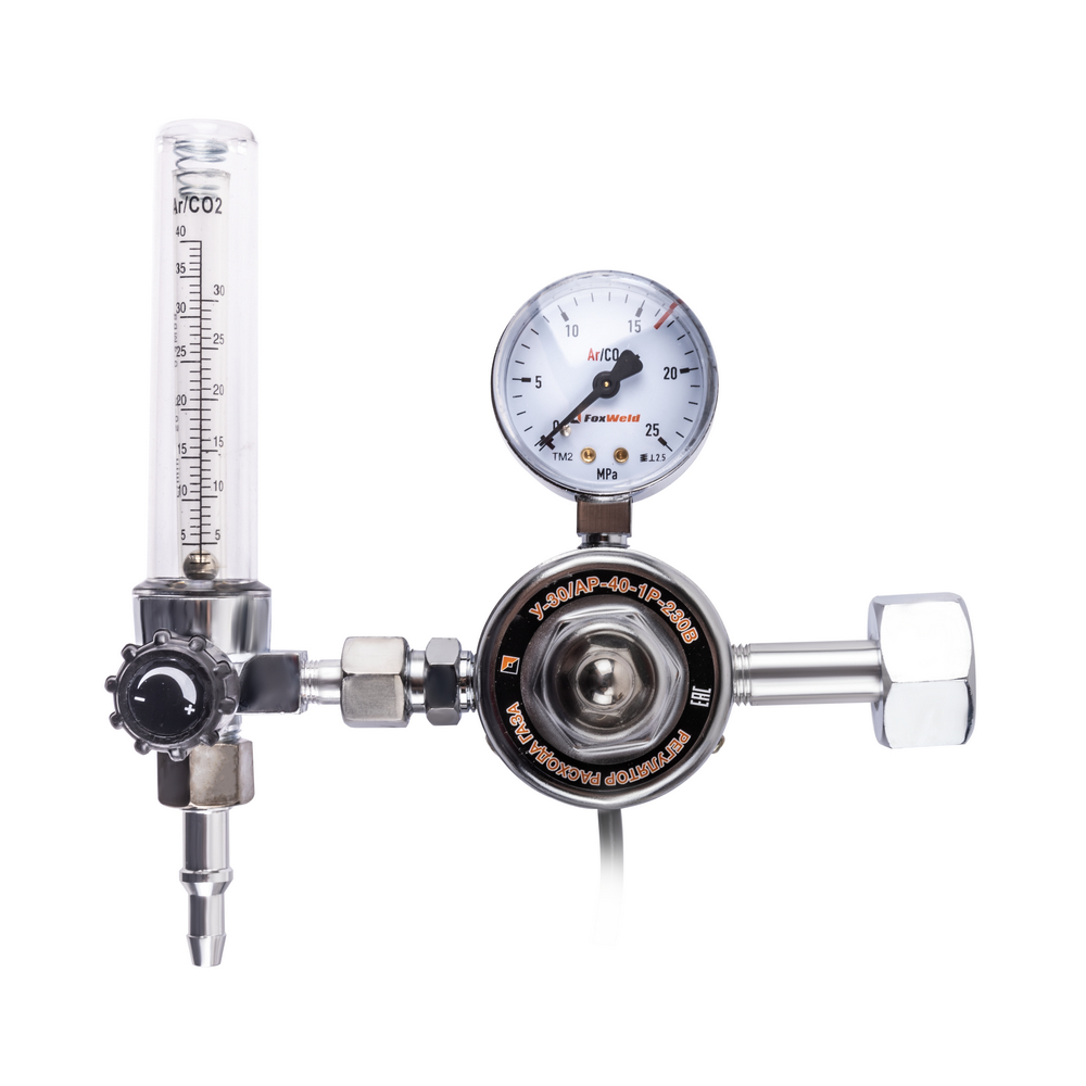 Регулятор расхода газа У-30/АР-40-1P-230В (универсальный, 1 манометр, подогреватель)