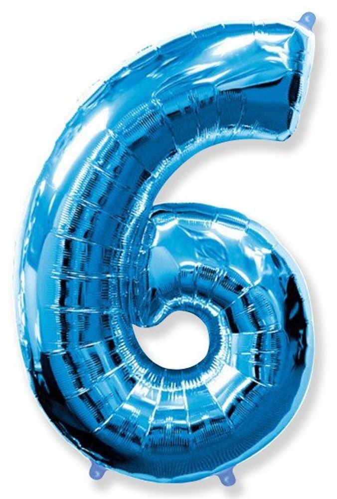 Цифра "6" Синий