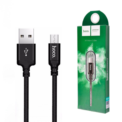 Кабель 2m USB/Micro 1.7A X14 Hoco black