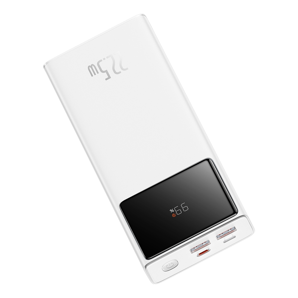 Внешний аккумулятор Baseus Star-Lord Digital Display Fast Charge Power Bank C+2U 20000mAh 22.5W - White