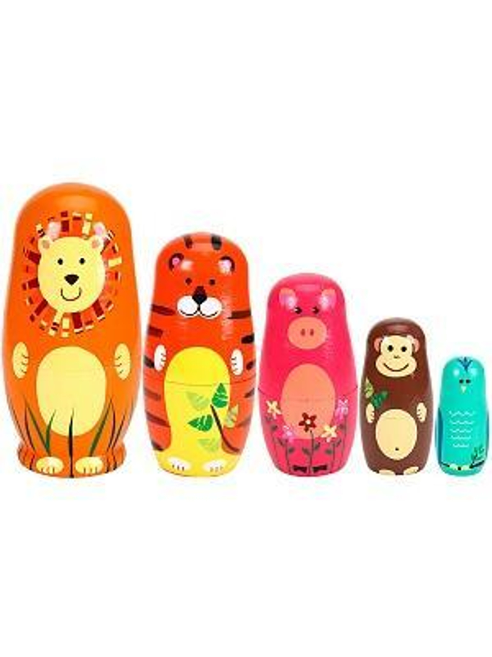 Матрешка "Веселые животные" (в коробке)