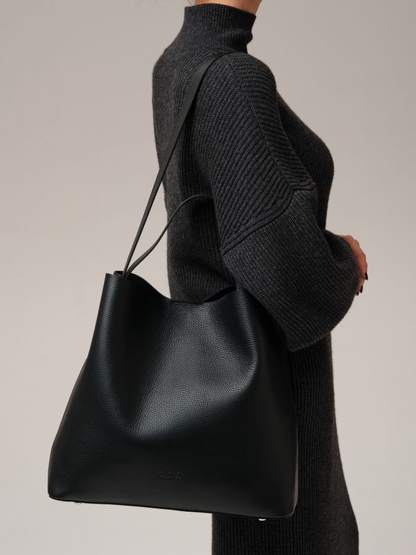 Кожаная сумка шоппер DBR 30948 черный