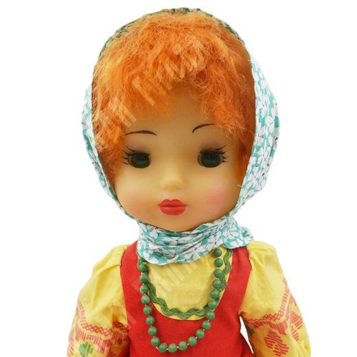 Кукла девочка в национальном костюме. СССР, фабрика Весна, 70-е