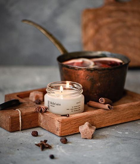 №77 Глинтвейн, ароматическая свеча Library, Nomkamo