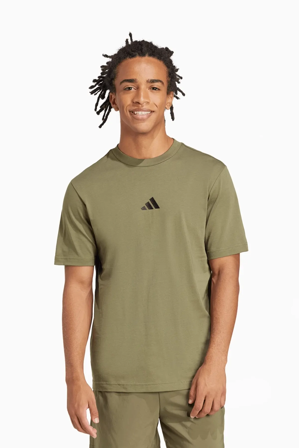 Футболка adidas Essentials Small Logo Single - зеленый