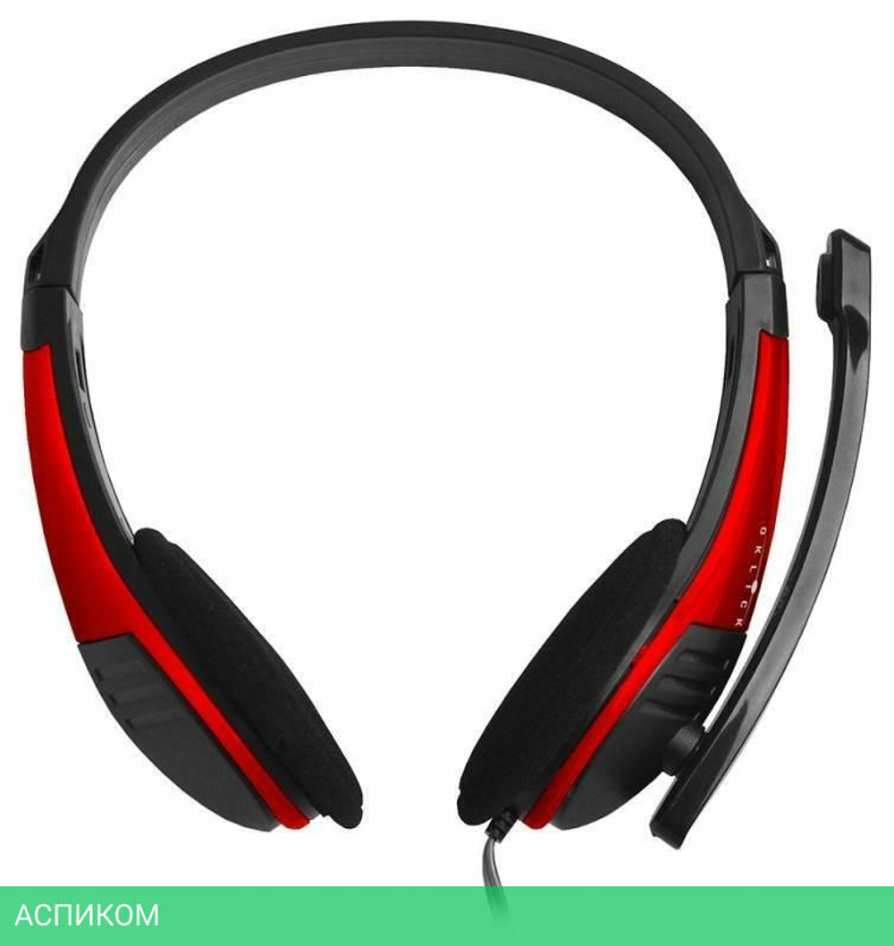 Наушники Oklick HS-M150 NO-003N черный/красный (359486)