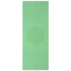 Ультрацепкий 100% каучуковый коврик для йоги Ornament Green 185*68*0,5 см нескользящий