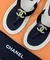 Босоножки CHANEL из каната с кожаными вставками