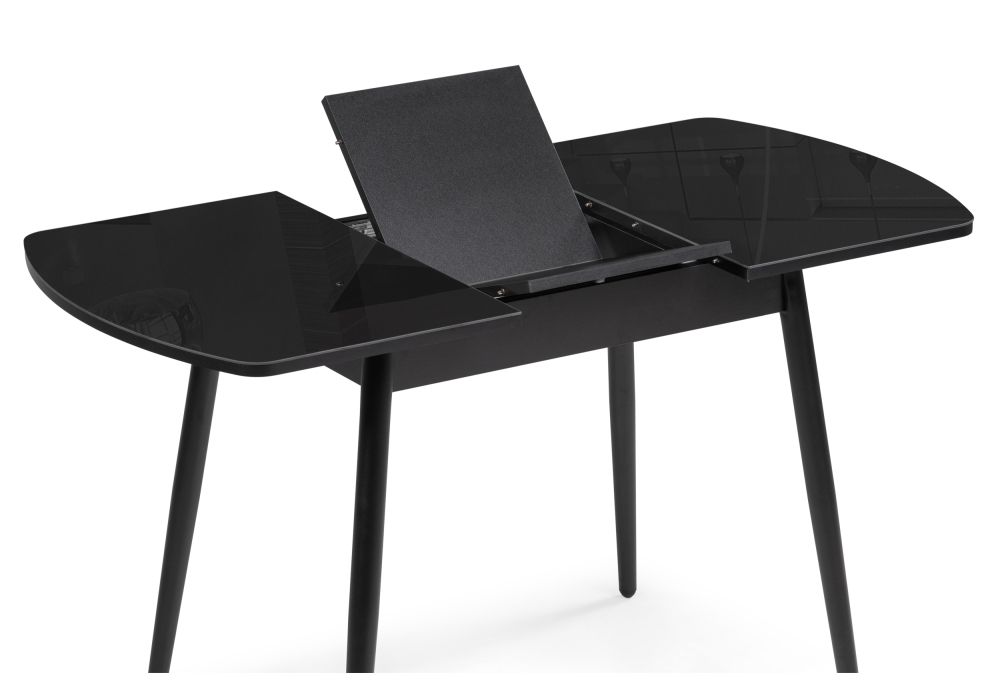 Стеклянный стол Калверт 94(126)х64х75 черный