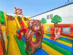 Коммерческий надувной батут «В погоне за мишкой», 12х6х6