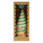Колпачки цветные в полоску "Happy Birthday" 8 шт.