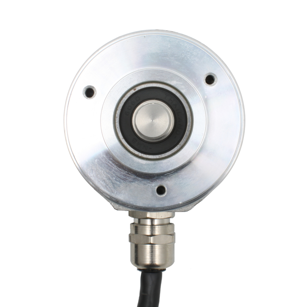 Инкрементальный программируемый энкодер INNOCONT D=50мм, выступающий вал 10мм, 5…30VDC, выход TTL/HTL с инверсией, IP 65