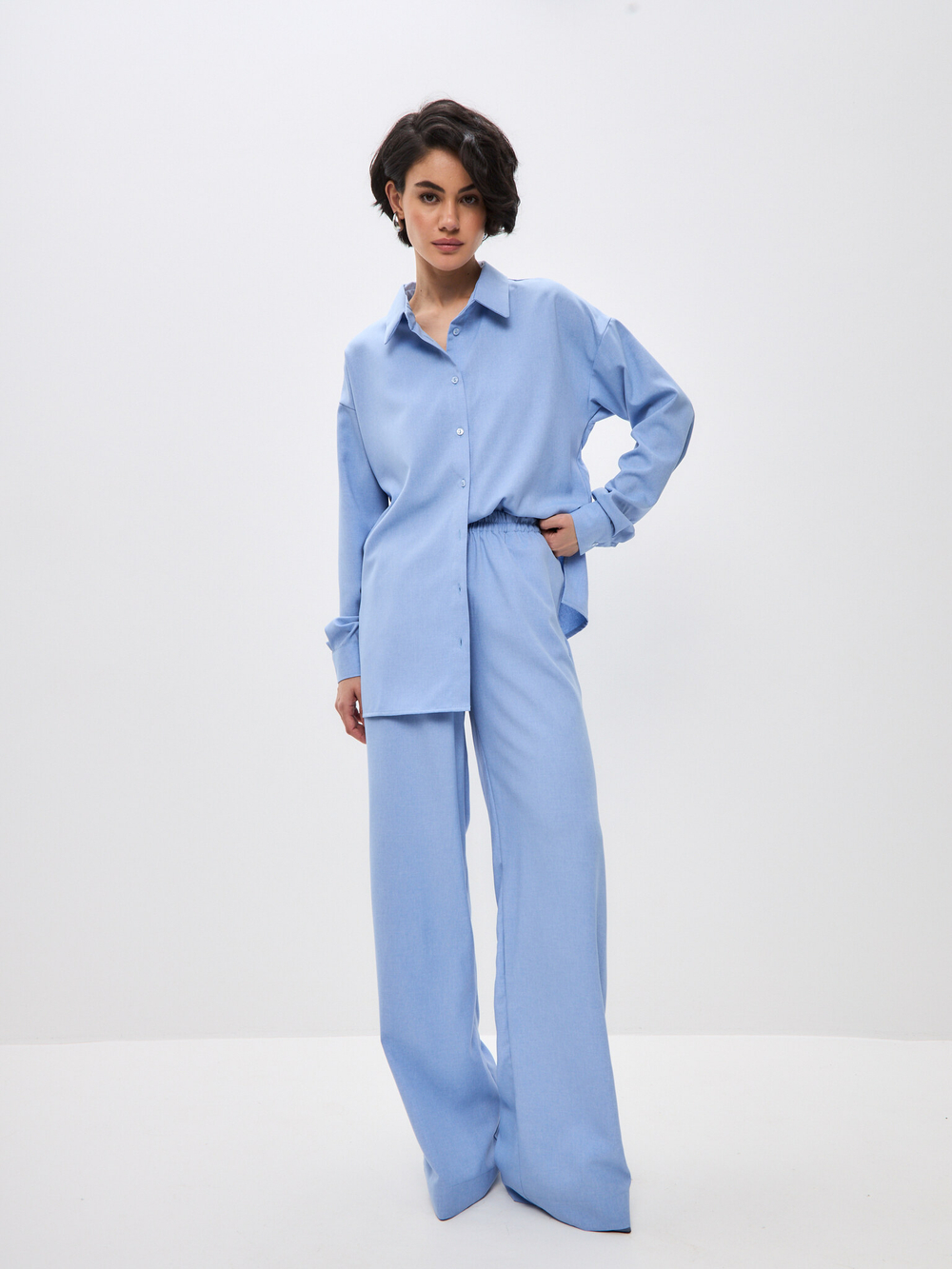 Голубая рубашка Микадо