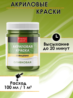 Акриловая краска глянцевая «Оливковая»