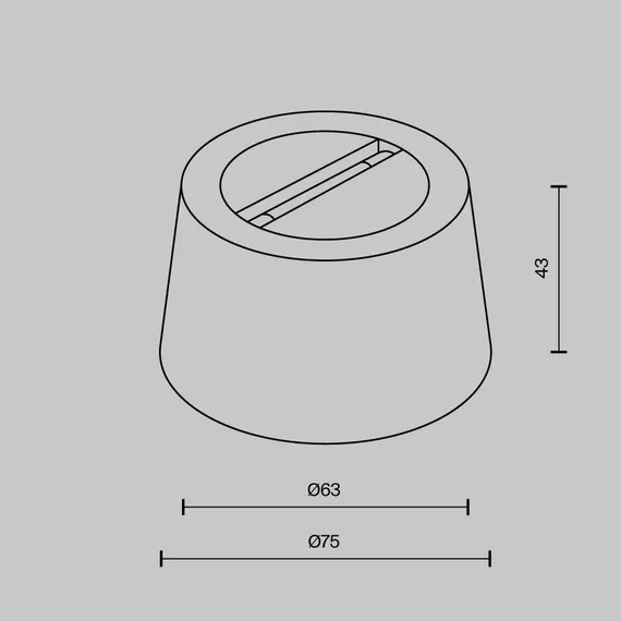 Чаша накладная Parity для двойного вывода ленты черная Technical tra130crduo-b