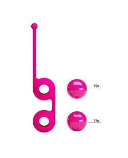 Ярко-розовые вагинальные шарики Kegel Tighten Up III