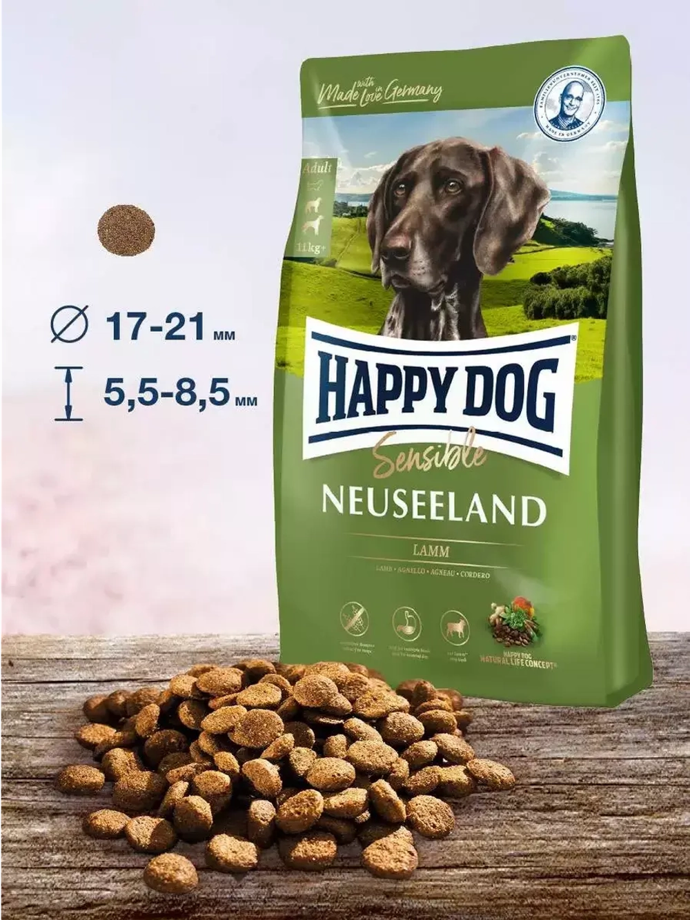 Happy Dog Supreme Neuseeland (Хэппи Дог Суприм) корм сухой для собак 12,5 кг.