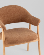 Стул обеденный Tavu с деревянными ножками терракотовый