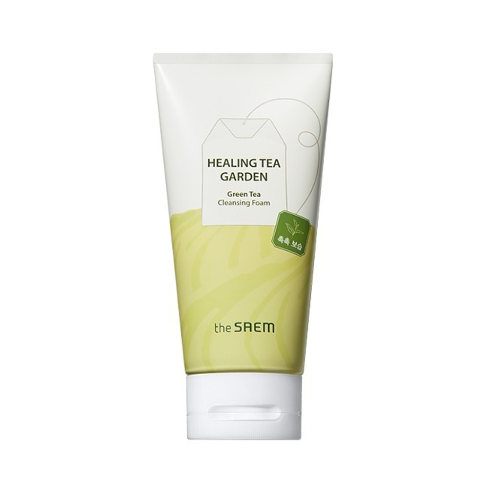 Увлажняющая пенка с экстрактом зеленого чая The Saem Healing Tea Garden Green Tea Cleansing Foam (150мл)