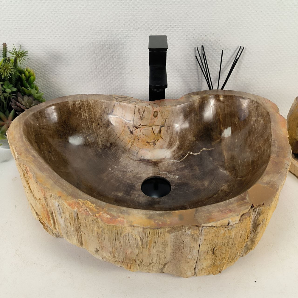 Раковина из окаменелого дерева OD-64472 63*45*15 0176