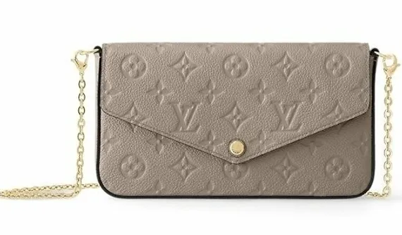 Клатч Louis Vuitton Felicie бежевый